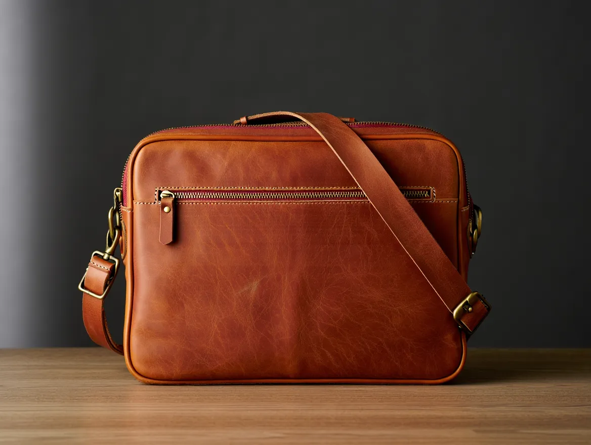 Zakelijke leren laptoptas